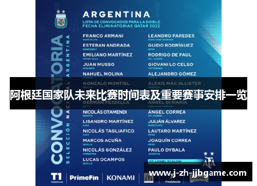 阿根廷国家队未来比赛时间表及重要赛事安排一览